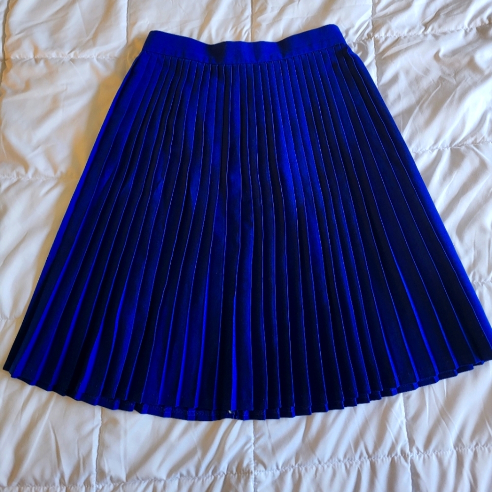 American Apparel Accordian Skirt Blue